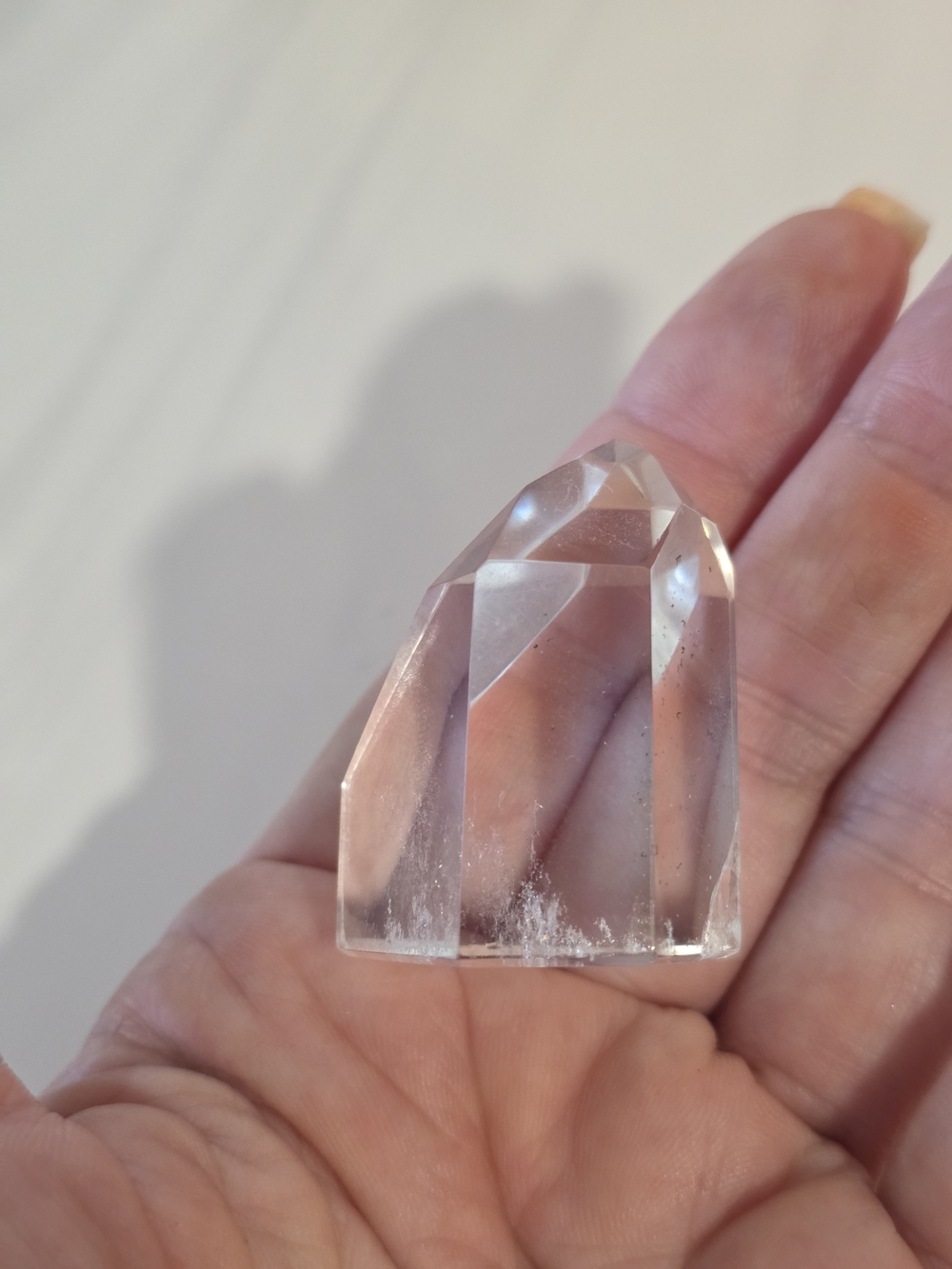 Vintage Clear Crystal Accent - Transparent Prism Brazilian Boho Home Decor